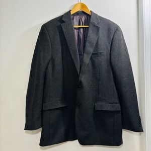 Ralph Lauren Lord & Taylor Green Olive Black Wool Men's Blazer Sports Jacket 44L